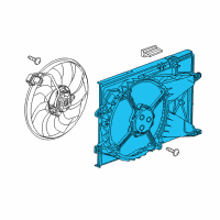 OEM 2016 Chevrolet Sonic Fan Shroud Diagram - 95352367