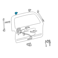 OEM Toyota 4Runner Hinge Assy, Back Door, Upper Diagram - 68820-35010