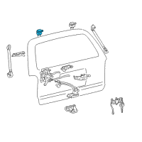 OEM 2001 Toyota 4Runner Hinge Assy, Back Door, Upper Diagram - 68820-35010