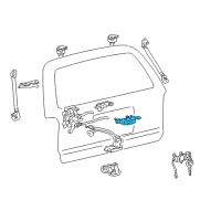 OEM 1996 Toyota 4Runner Handle, Outside Diagram - 69023-35010