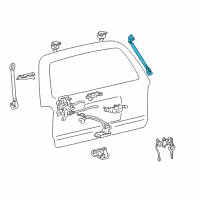 OEM 1998 Toyota 4Runner Support Cylinder Diagram - 68907-35020