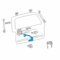 OEM 2000 Toyota 4Runner Lock Assembly Diagram - 69350-35020