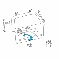 OEM 1999 Toyota 4Runner Lock Assembly Diagram - 69350-35020