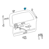 OEM Toyota 4Runner Hinge Assy, Back Door, Upper Diagram - 68810-35010
