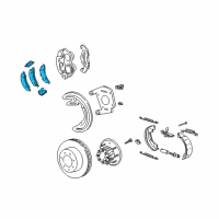 OEM 2002 Ford Excursion Rear Pads Diagram - YU2Z-2V200-AA