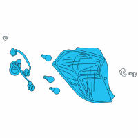 OEM Chevrolet Spark Tail Lamp Assembly Diagram - 42607404