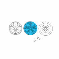 OEM Hyundai Sonata Aluminium Wheel Assembly Diagram - 52910-3Q350