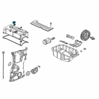 OEM 2010 Acura TSX Cap Assembly, Oil Filler Diagram - 15610-R70-A00