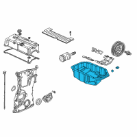 OEM Honda Element Pan, Oil Diagram - 11200-RAA-A00