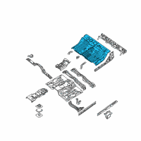 OEM 2017 Nissan Frontier Floor-Rear, Front Diagram - 74512-EA830