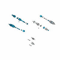 OEM 2002 Toyota Highlander Axle Assembly Diagram - 43410-48061