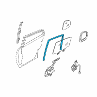 OEM 2005 Infiniti G35 Glass Run-Rear Door Window, RH Diagram - 82330-AL50A