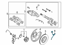 OEM Kia Cadenza Hose-Brake Rear, LH Diagram - 58737F6500