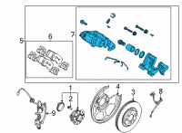 OEM 2018 Kia Cadenza Rear Brake Caliper Kit Diagram - 58311G8A50