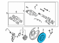 OEM Hyundai Kona Electric Disc-Rear Brake Diagram - 58411-D4650