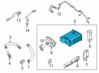 OEM 2020 Ford F-350 Super Duty Vapor Canister Diagram - LC3Z-9D653-C