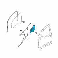 OEM 2014 Nissan Xterra Motor Assy-Regulator, RH Diagram - 80730-EA005