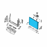 OEM 2008 BMW 528i Aluminum Engine Cooling Radiator Assembly Diagram - 17-11-7-519-209