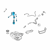 OEM Lexus HS250h Tube Assy, Fuel Suction W/Pump & Gage Diagram - 77020-75050