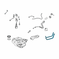 OEM 2012 Lexus HS250h Band Sub-Assy, Fuel Tank, NO.1 RH Diagram - 77601-75010