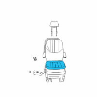OEM Chrysler Town & Country Cushion Cover And Pad Diagram - 1AM591D5AA