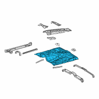 OEM 2017 Toyota Land Cruiser Front Floor Pan Diagram - 58111-60B70