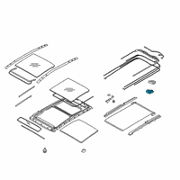 OEM 2019 Hyundai Tucson Motor Assembly-PANORAMAROOF(Roller) Diagram - 81671-D3000