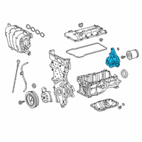 OEM 2018 Toyota C-HR Filter Housing Diagram - 15609-0T070