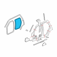 OEM 2002 GMC Envoy Surround Weatherstrip Diagram - 15128084