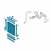 OEM 2008 Toyota Tundra Radiator Assembly Diagram - 16400-0F060