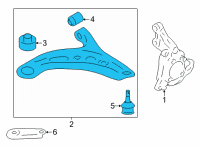 Genuine Toyota 86 Lower Control Arm diagram