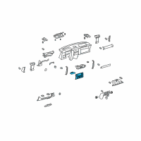 OEM 2010 Toyota FJ Cruiser Dash Control Unit Diagram - 84010-35121-F0