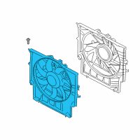 OEM 2012 BMW X3 Engine Cooling Fan Assembly Diagram - 17-42-7-593-850