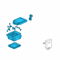 OEM 1997 Honda Civic Box Assembly, Main Fuse Diagram - 38250-S01-A01