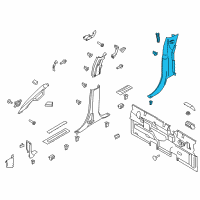 OEM 2022 Ford F-250 Super Duty Rear Pillar Trim Diagram - FL3Z-16278D12-AA