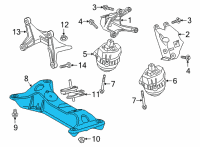 OEM 2021 Toyota GR Supra Transmission Crossmember Diagram - 57209-WAA01