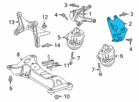 OEM 2022 Toyota GR Supra Mount Bracket Diagram - 12315-WAA02
