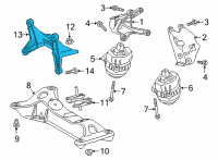 OEM 2020 Toyota GR Supra Rear Mount Diagram - 35154-WAA01