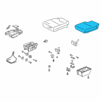 OEM Honda Odyssey Pad, Center Seat Cushion Diagram - 81932-SHJ-A22
