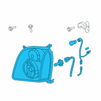 OEM GMC Yukon XL 1500 Headlamp Assembly Diagram - 20969896