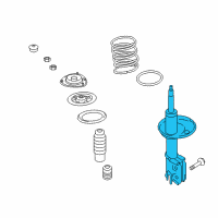 OEM 2012 Hyundai Tucson Strut Assembly, Front, Right Diagram - 54661-2S100