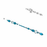 OEM Honda Civic Driveshaft Assembly, Driver Side Diagram - 44306-TR0-A92