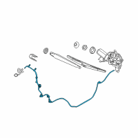 OEM 2010 Kia Rondo Hose Assembly-Rear Washer Diagram - 989501D000