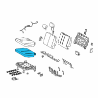 OEM 2014 Toyota Sienna Seat Cushion Pad Diagram - 79245-08040