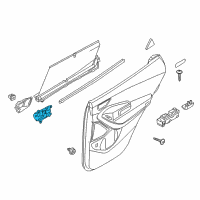 OEM 2018 Hyundai Santa Fe Interior Door Handle Assembly, Left Diagram - 82610-2W000-SDH