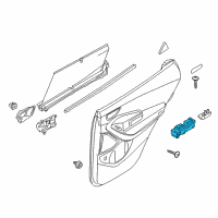 OEM Hyundai Santa Fe XL Power Window Sub-Switch Assembly Diagram - 93580-2W102-RR5