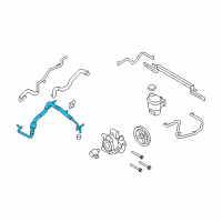 OEM 2011 Lincoln MKS Pressure Hose Diagram - AG1Z-3A719-B