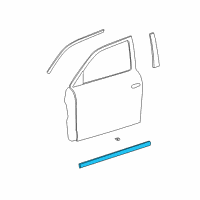 OEM 2004 Hyundai Accent Moulding Assembly-Front Door Waist Line, LH Diagram - 87721-25510-CA