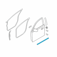 OEM 2015 Lincoln MKS Lower Weatherstrip Diagram - 8A5Z-5420758-A