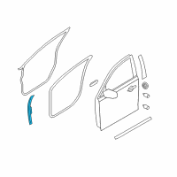 OEM 2012 Lincoln MKS Front Weatherstrip Diagram - 8A5Z-1520520-A